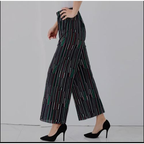 Chiffon Pleated Wide Leg Palazzo Pants