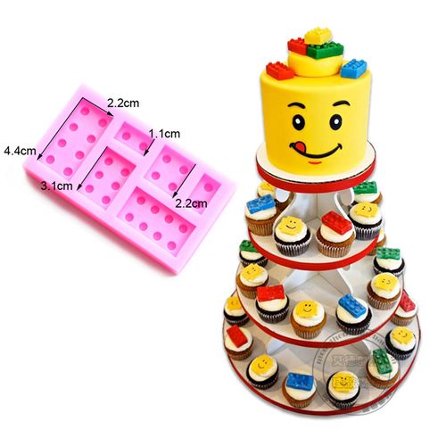 Cake Decor 3 Cavity Big Lego Bar Shape Silicone Chocolate Mold ( SBCM- –  Arife Online Store