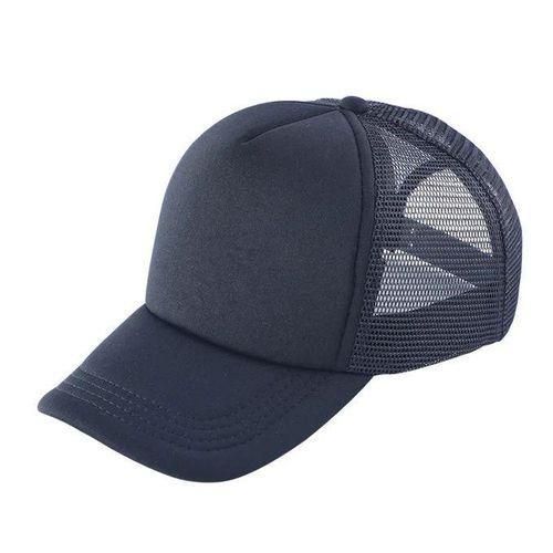 product_image_name-Fashion-Navy Blue unisex baseball trucker cap-1