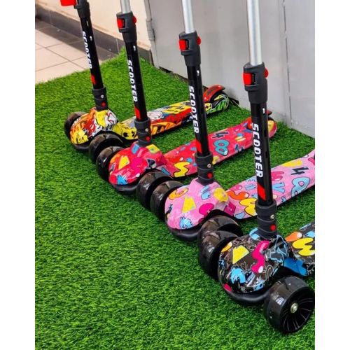 product_image_name-Generic-Foldable Adjustable Kids Scooters With Music And Lights-5