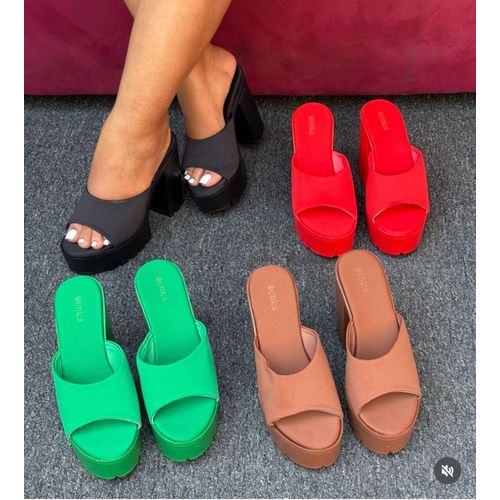 product_image_name-Generic-Luxury Red Platform Block Heel Mule Sandals-2