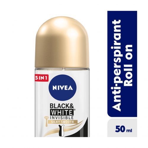 NIVEA Black & White Invisible Silky Smooth Anti-Perspirant Rollon-50ml @  Best Price Online