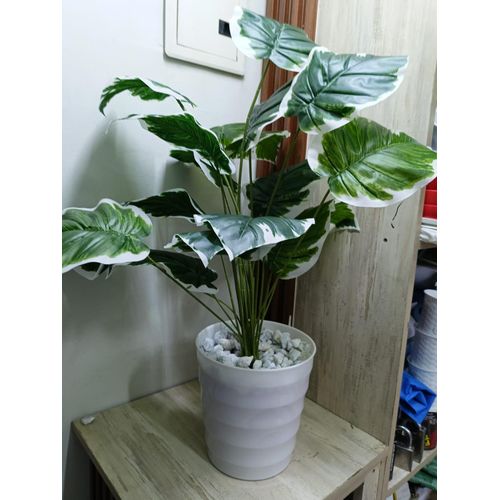 product_image_name-Generic-Artificial Flower , Decor Stones Plus A Vase- White patches -2