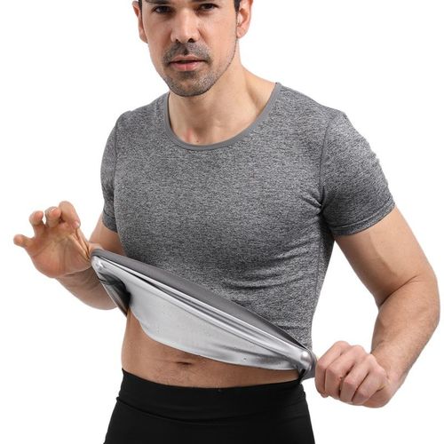 Fashion Mens Body Shaper Abdomen Reducer Thermo Sauna Sweat Pants  Waist-Black