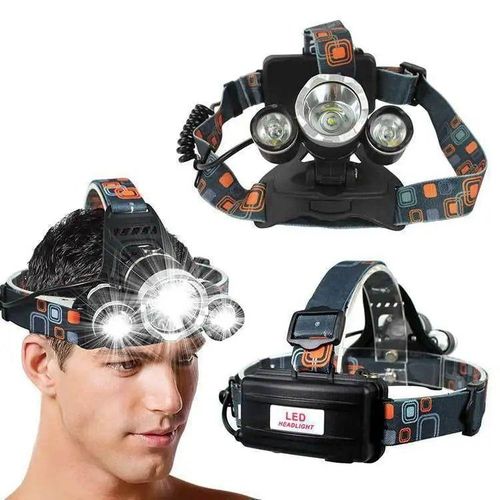 product_image_name-Generic-Reliable Head Torch Light Waterproof 3 LED, Four-Mode, Rechargeable Headlamp-1