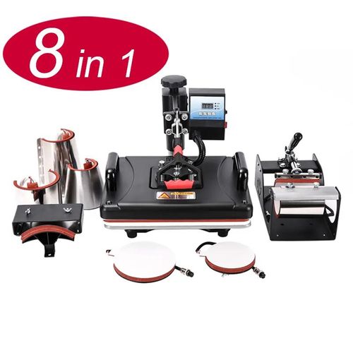 Promotion Double Display 30*38cm 8 In 1 Combo Heat Press Machine