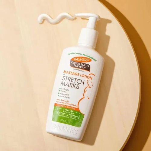 PALMER'S Cocoa Butter Formula Massage Lotion For Stretch Marks, Pregnancy Skin Care Belly Cream Weight Fluctuation with Collagen, Elastin, Argan OIl and Shea Butter 250ml
