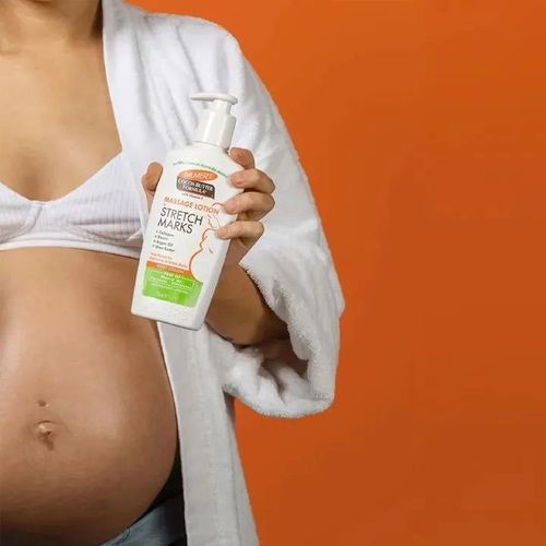 PALMER'S Cocoa Butter Formula Massage Lotion For Stretch Marks, Pregnancy Skin Care Belly Cream Weight Fluctuation with Collagen, Elastin, Argan OIl and Shea Butter 250ml