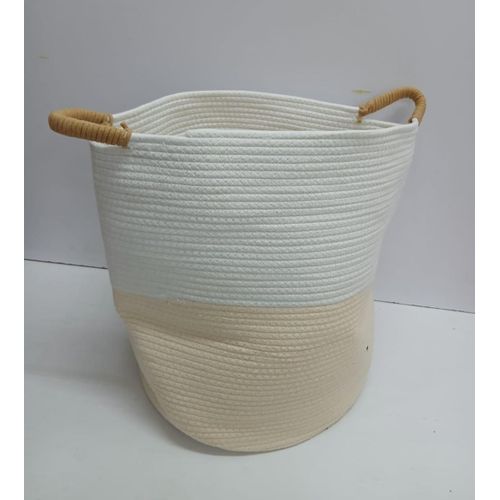 product_image_name-Generic-Woven Cotton Rope Multipurpose Basket / Laundry Storage Basket With Handles-2