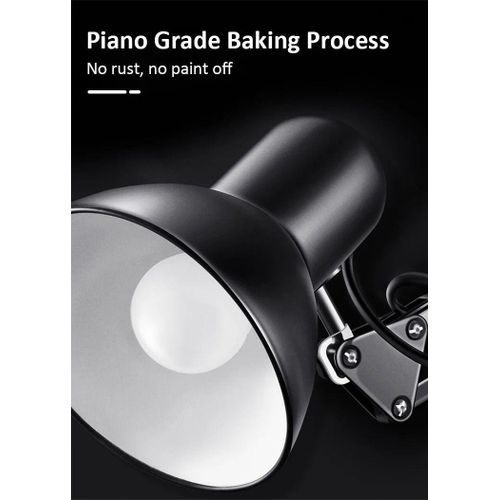 product_image_name-Generic-Modern LED Clamp Light – Black Swing Arm Desk Lamp for Home and Salon-2