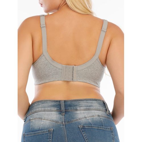 Generic Women Plus Size Bra Full Coverage Wirefree Comfort