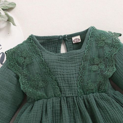 product_image_name-Catpapa-1-5 years old girls long sleeve lace cotton dress, fashionable and lively casual wear, suitable for casual parties-3