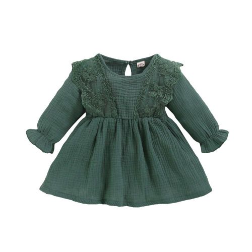 product_image_name-Catpapa-1-5 years old girls long sleeve lace cotton dress, fashionable and lively casual wear, suitable for casual parties-4