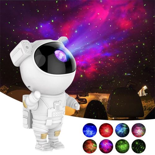 USB Robot Galaxy Star Projector Starry Sky Night Light Astronaut Lamp Home  Room Decor Decoration Bedroom Decorative Luminaires