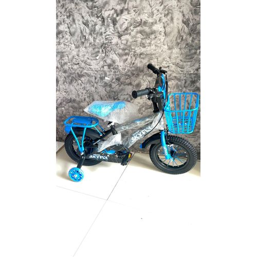product_image_name-Generic-Premier Skyfly Kids Bicycle – Black & Blue with Training Wheels-1