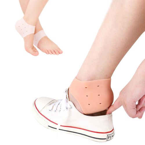 Amazon.com: Heel Protectors Silicone, 2 Pairs Gel Heel Pads Cushion for  Blister Prevention Achilles Tendinitis, Heal Dry Cracked Heels Plantar  Fasciitis Inserts, Breathable Heel Cups for Heel Pain, Men and Women :