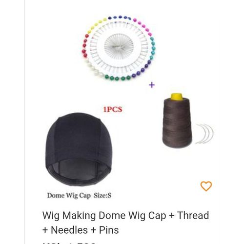 product_image_name-Generic-Strong sewing wig making thread + free needles + Dome cap-1