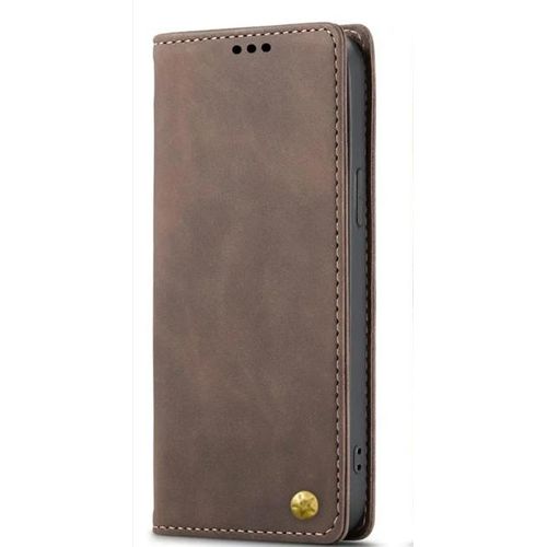 product_image_name-Generic-Leather Flip Cover Infinix Hot 50 Pro Plus, Coffee Brown-1