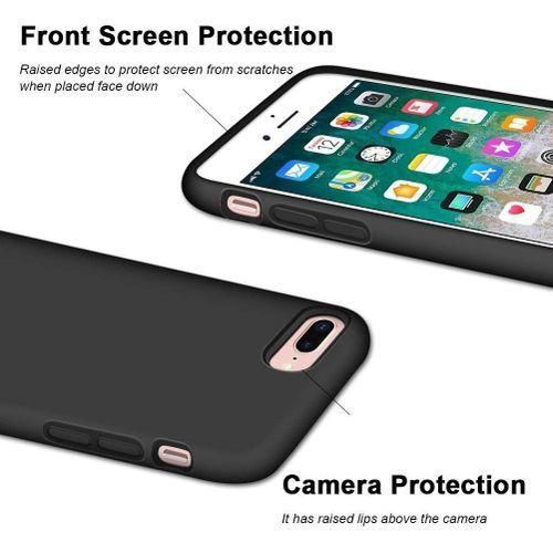 product_image_name-Generic-iPhone 7 Plus Black Soft Gel 3-Layered Slim Silicone Phone Cover Case-3