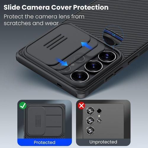 product_image_name-Generic-Samsung Galaxy S25 Ultra Nilkin PC + Silicon Camshield Pro Case With Slide Camera Cover S25 Ultra 5G Slim Protective Phone Case 2025-2