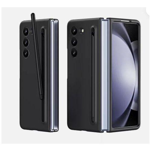 product_image_name-Generic-Samsung Galaxy Z Fold 3 Phone Case Flip Cover with Slim S Pen Holder, Smart View Case with Magnetic Closure-3