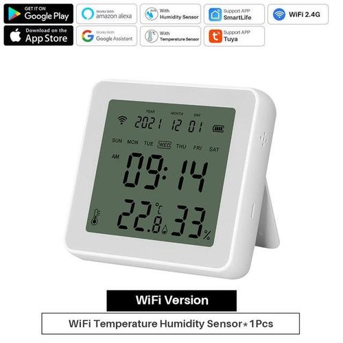 Wifi Temperature Humidity Sensor Google Assistant - Smart Wifi