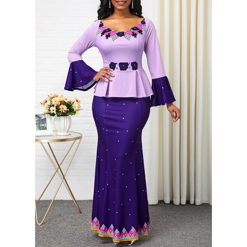2019 new arrival elegent african women lace plus size long dress XL-3XL