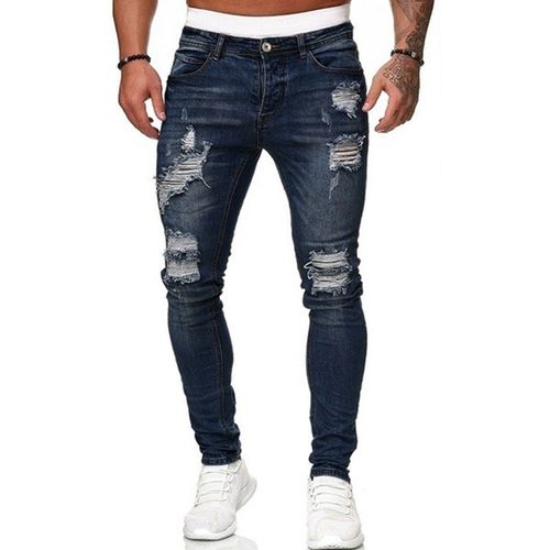 Washed denim trouser, Pants, Men's