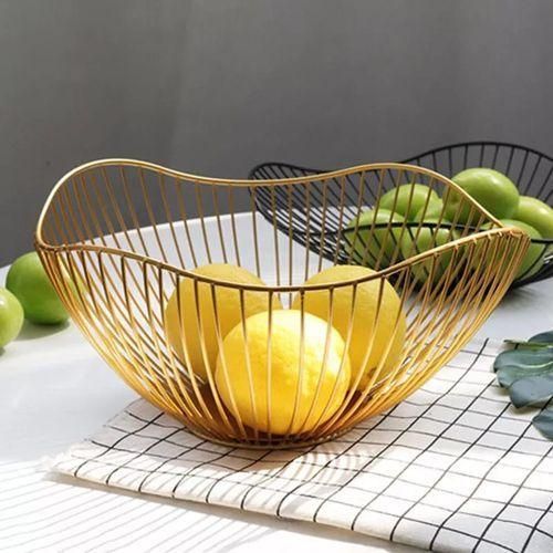 product_image_name-Generic-Gold Lotus Fruit Bowl Basket Holder Fruit Rack-1