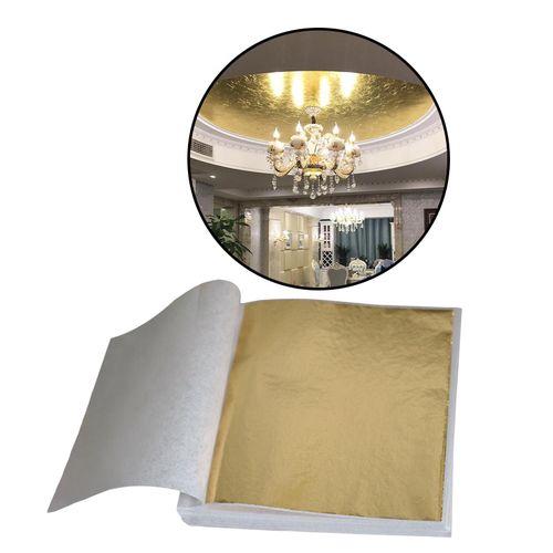 100 Sheets Gold Leaf Foil Sheet Gold Foils for Art Crafts Design Gilding  Framing Scrap Home Decoration Ceiling Ornaments Art Supplies
