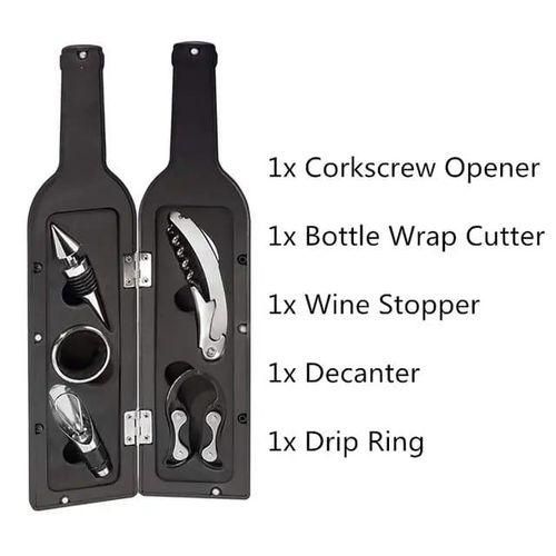 product_image_name-Generic-5pcs Bottle Shaped Wine Opener Gift Wine Bottle Corkscrew Set-3