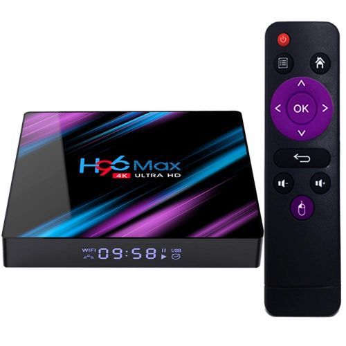 Android TV Box H96 Max\nTV Box con 4GB RAM y 64GB almacenamiento