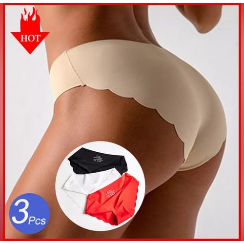 Fashion 3PCs Hot Sexy Seamless Silk Panties(Hips 34-42inches