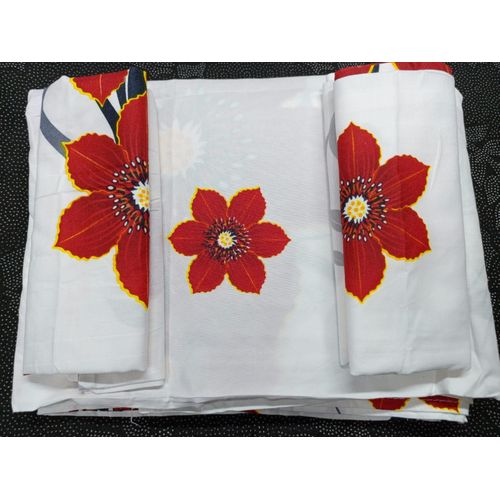 product_image_name-Fashion-Quality Cotton 4 Pc Bed Sheet Set 2 Flat Bedsheets & 2 Pillow Cases-1