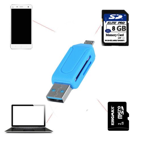 Assorted Micro USB OTG to USB 2.0 Adapter for Smartphones