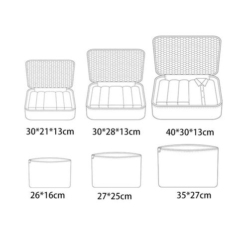 product_image_name-Generic-Travel Waterproof Laundry 6pcs Pouch Organizers A10-2