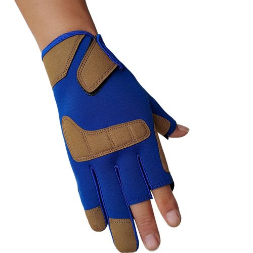 Generic (Blue)Fishing Gloves New Summer Waterproof Cut Proof Non-slip Gloves  Men Three-finger Fishing SCO @ Best Price Online