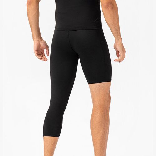 Generic Men's One Leg Compression Pants 3/4 Single Leg Tight