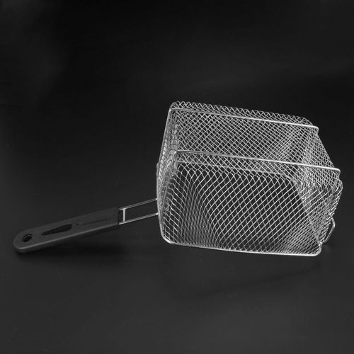 Stainless Steel Deep Fry Basket Rectangle Wire Mesh Strainer with Long  Handle Frying Cooking Tool Food Presentation Tableware