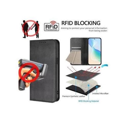 product_image_name-Generic-Itel A58 Pro Luxury Leather Flip Wallet Magnetic Cover Case - Black-7