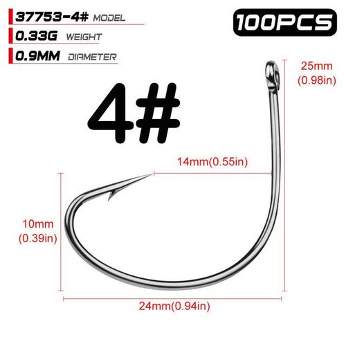 100pcs Hooks and Weight Fishing Kit Fishing Hooks Fishing Weight