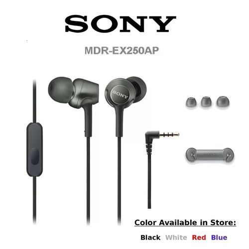product_image_name-Sony-MDR EX250AP L- Shaped Jack In-Ear Earphones - Black-1