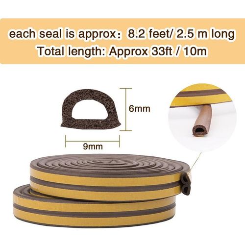 Draught Excluder Tape Draft Weather Foam Seal Strip Door Window