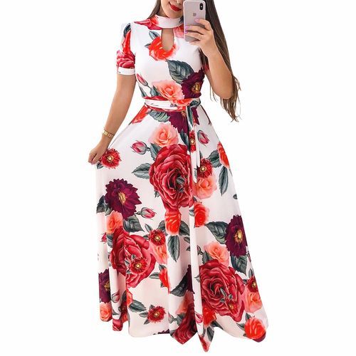 Fashion Dress Women's Dresses Floral Printed Short Sleeve Dress @ Best ...