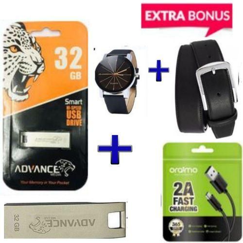product_image_name-Advance-32GB Flash Disk + Free Fast Charging Cable+Belt+Watch-1