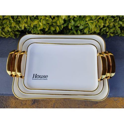 product_image_name-Generic-3Pcs Serving Tray with Handles For Serving Food, Platters ,Fruit, Appetizers-1