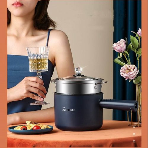 1.8L Electric Cooking Pot Multifunctional Non-stick Pan Household 1-2  People Hot Pot Single/Double Layer Electric Rice Cooker