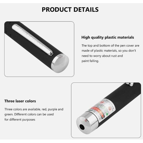 product_image_name-Generic-3PCS Laser Pen,Powerful Green Laser Pointer Pen,Red Light Pointer Teaching Demonstration Laser Light,Laser Pointer For Cats And Dogs-Green,Red ,Purple-3