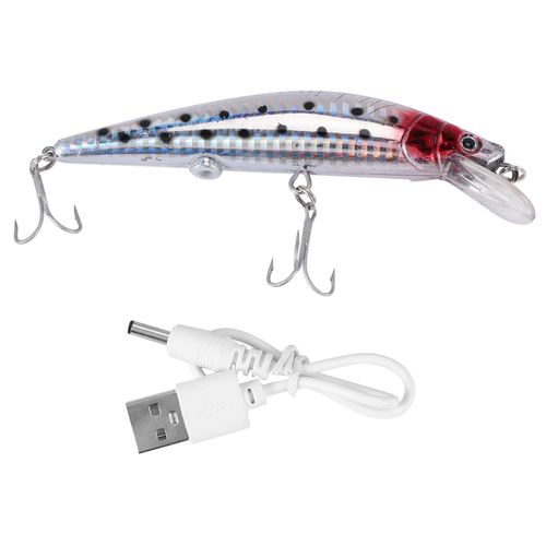 Generic USB Rechargeable LED Twitching Fish Lure Electric Bait