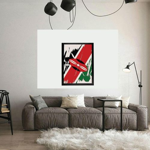product_image_name-Generic-Kenyan Flag Abstract Wall Art – Framed Home & Office Décor-5
